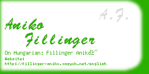 aniko fillinger business card